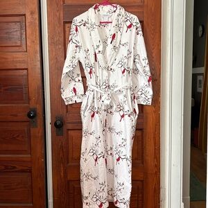 Vermont Country Store Cardinal Flannel Robe size Small